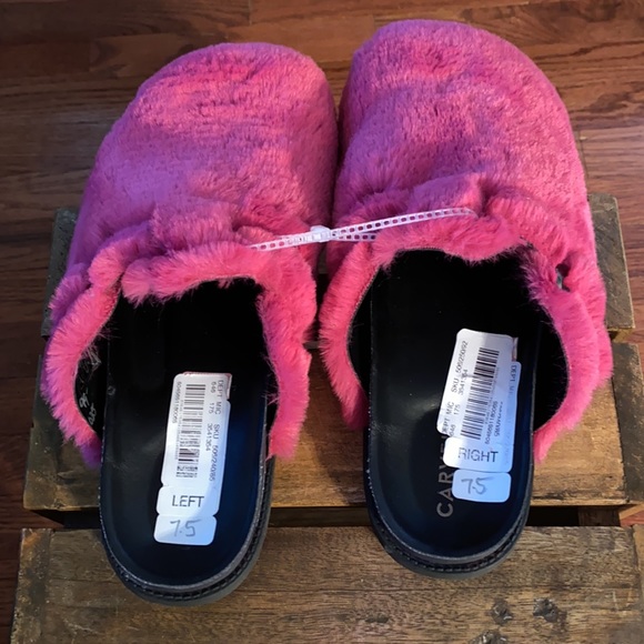 Women’s Carvela Magenta/HOT PINK Fur Mules, Size 7.5 NWT - Picture 2 of 6